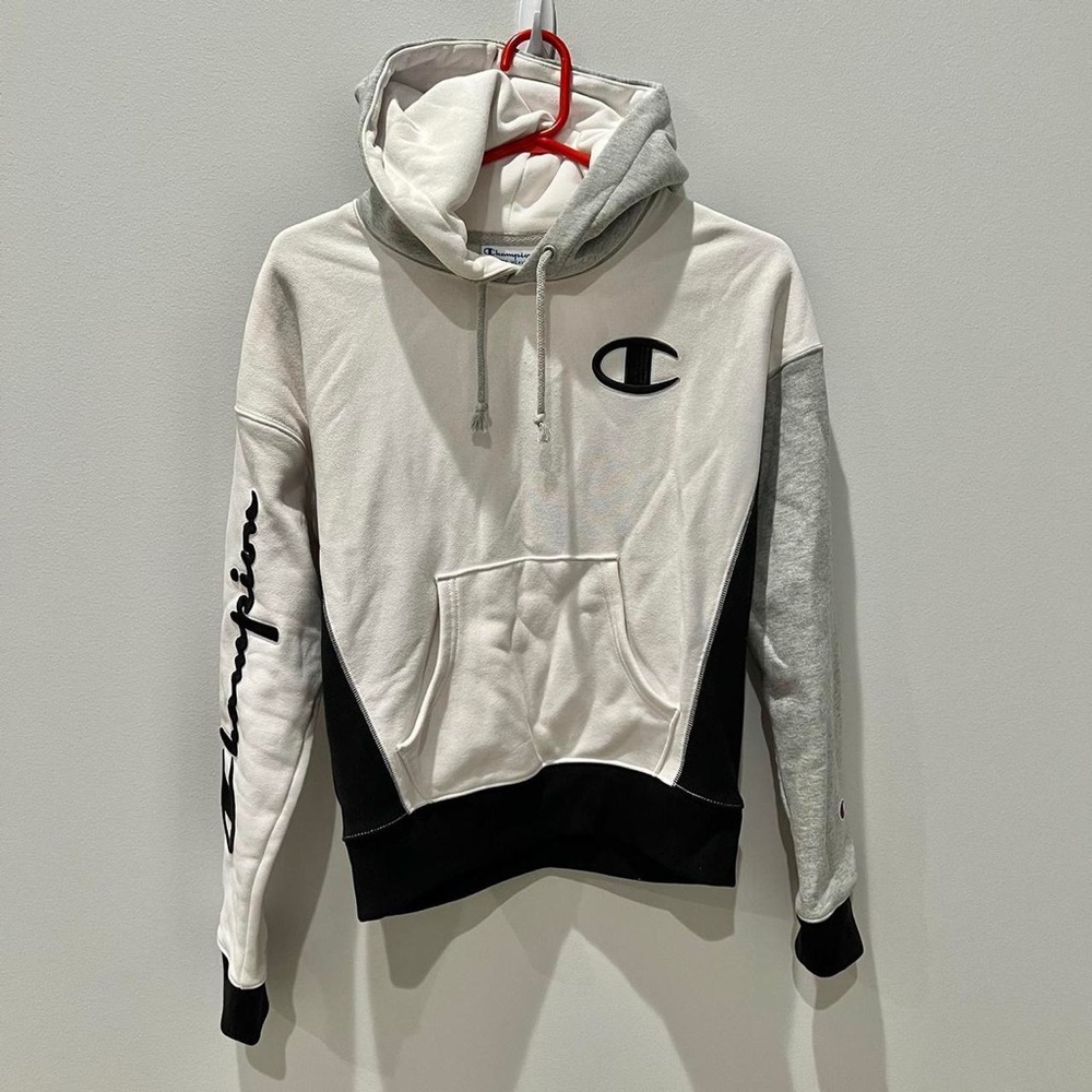 CHAMPION white/grey/black Size X-Small hoodie